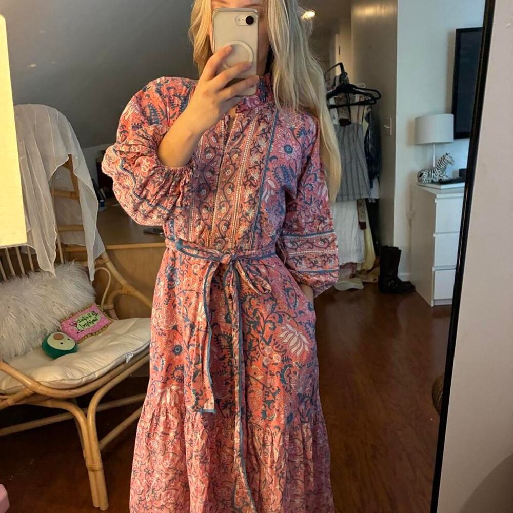 Sue sartor pink paisley dress